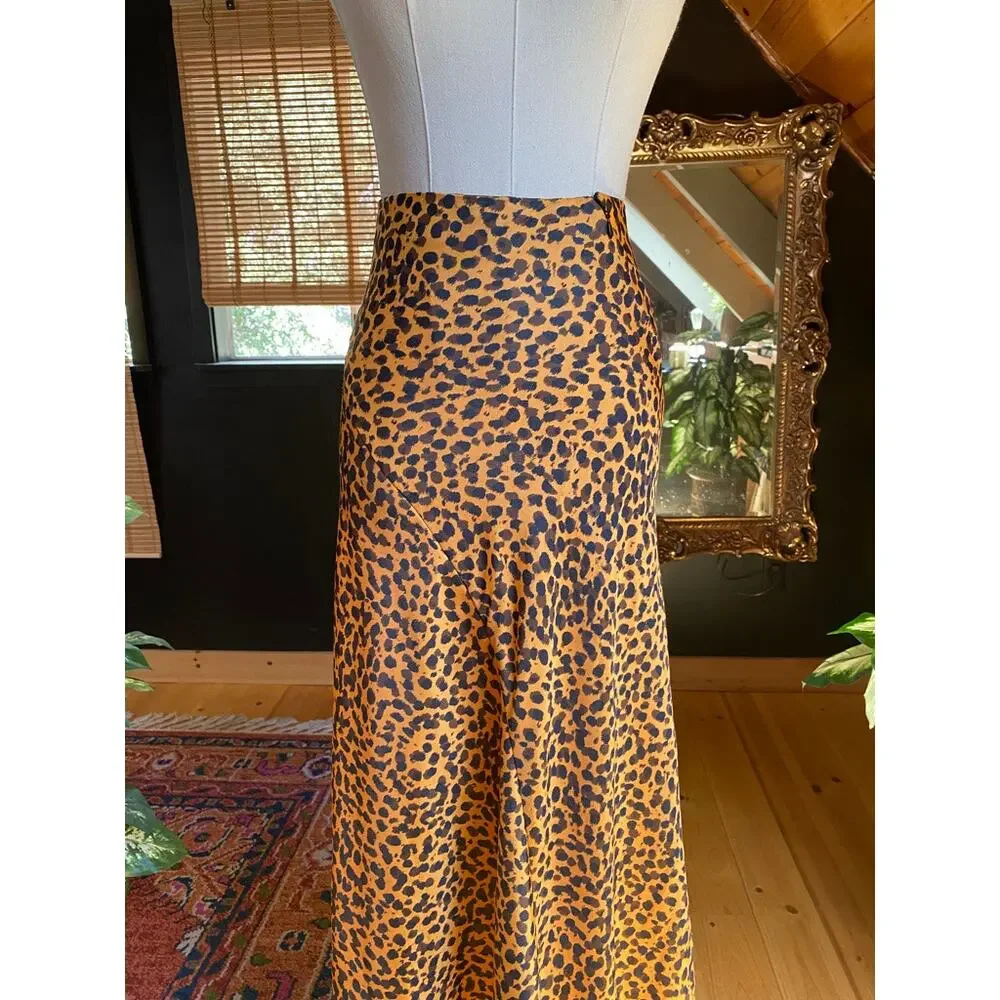 & Other Stories Midi Skirt Leopard Cheetah - Picture 5 of 6